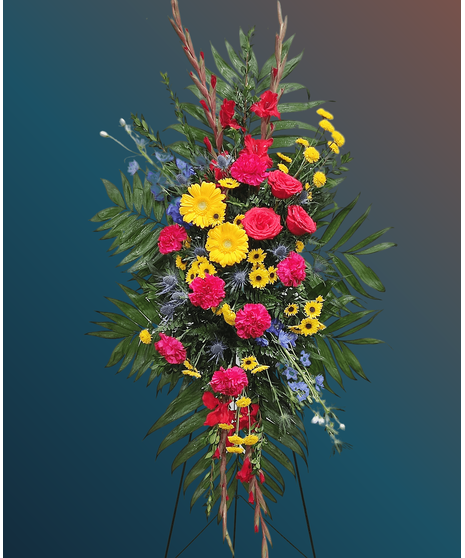 Colorful Funeral Wreath